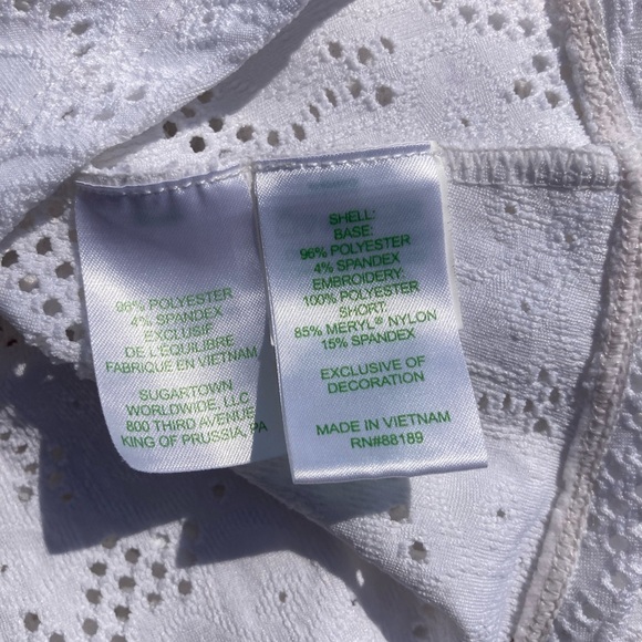 Lilly Pulitzer Luxletic Corrine Skort Skirt White Floral Stretch Eyelet Sz XL - Picture 6 of 8